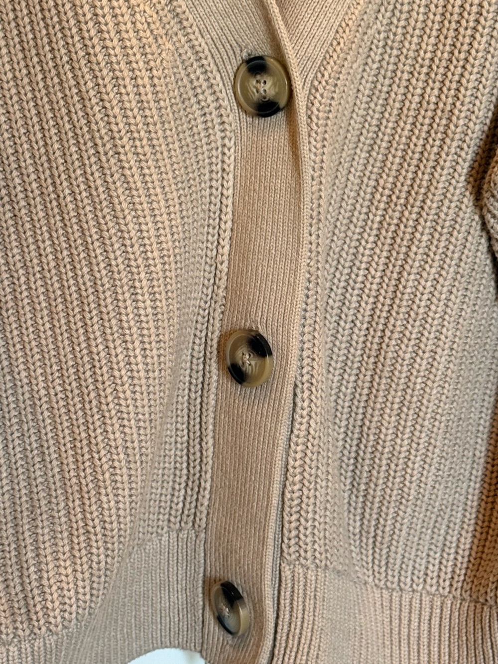 H&M Beige Ribbed Button Knit Cardigan - Picture 4 of 7